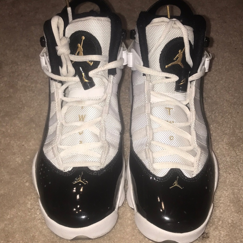 Jordans black and white